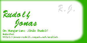 rudolf jonas business card