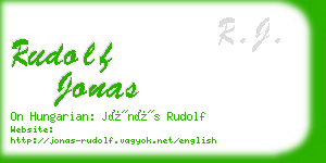 rudolf jonas business card